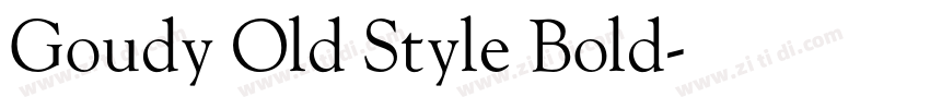 Goudy Old Style Bold字体转换